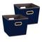 Household Essentials; Household Essentials 10" Blue Tapered Bins, 2ct.; Category:Baskets; Image:2